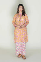 2PC Stitched Printed Lawn Shirt & Trouser | RTW-KST-3844 Printed KHAS STORES 