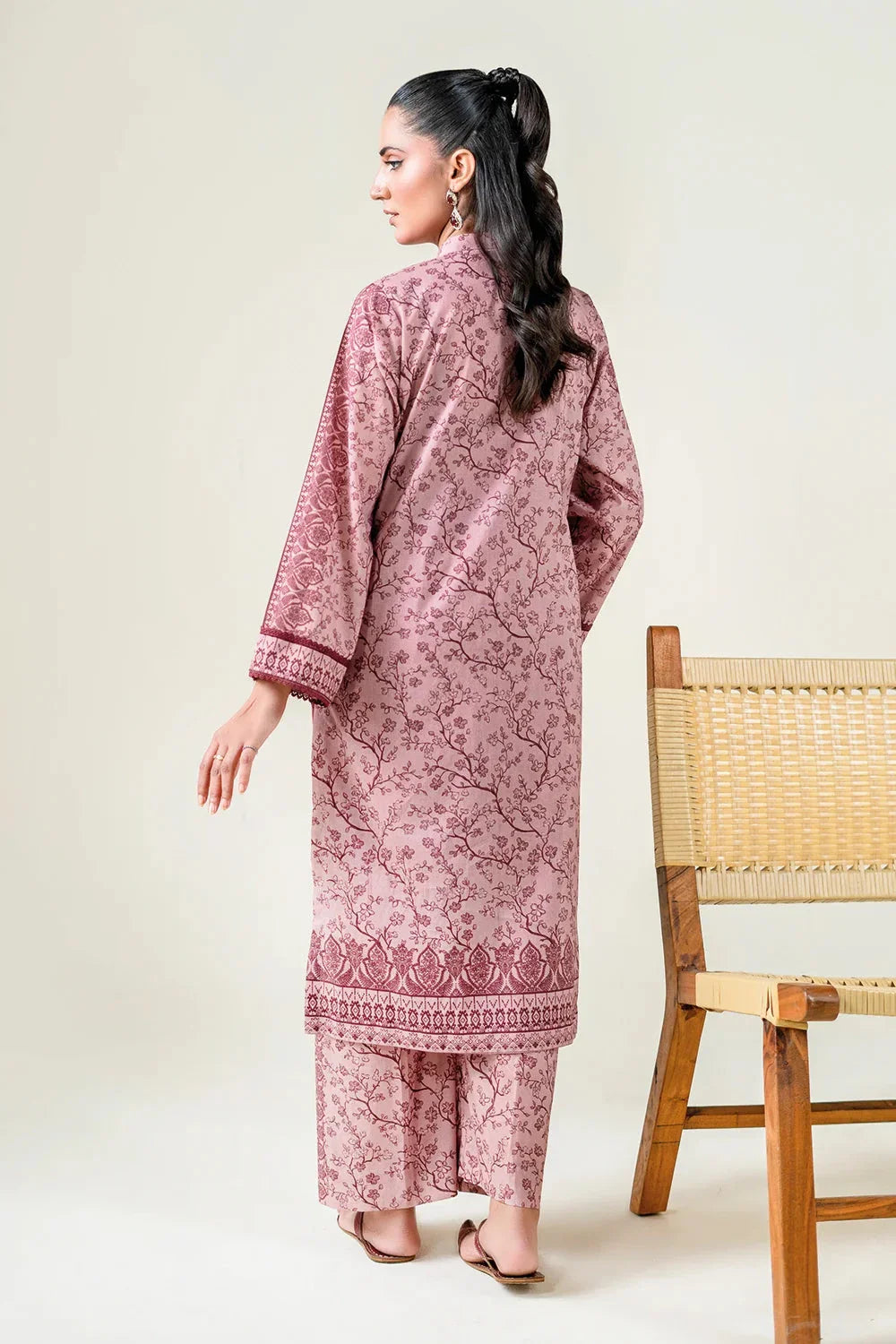 2PC Stitched Printed Lawn Shirt & Trouser | RTW-KST-3861 Embroidered KHAS STORES 