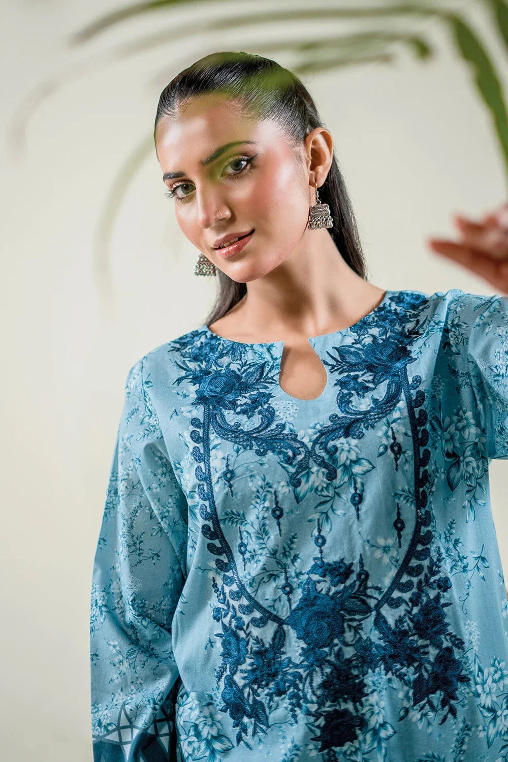 2PC Stitched Printed Lawn Shirt & Trouser | RTW-KST-3863 Embroidered KHAS STORES 