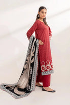 2PC Unstitched Printed Lawn Shirt and Dupatta KSD-3231 Printed KHAS STORES 