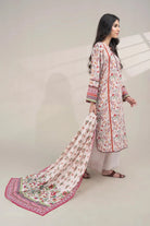 2PC Unstitched Printed Lawn Shirt and Dupatta KSD-3382 Printed KHAS STORES 