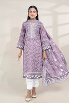 2PC Unstitched Printed Lawn Shirt and Dupatta KSD-3389 Printed KHAS STORES 