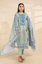 2PC Unstitched Printed Lawn Shirt and Dupatta KSD-3390 Printed KHAS STORES 