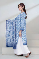 2PC Unstitched Printed Lawn Shirt and Dupatta KSD-3454 Printed KHAS STORES 