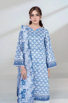2PC Unstitched Printed Lawn Shirt and Dupatta KSD-3454 Printed KHAS STORES 