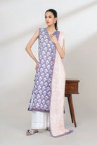 2PC Unstitched Printed Lawn Shirt and Dupatta KSD-3455 Printed KHAS STORES 
