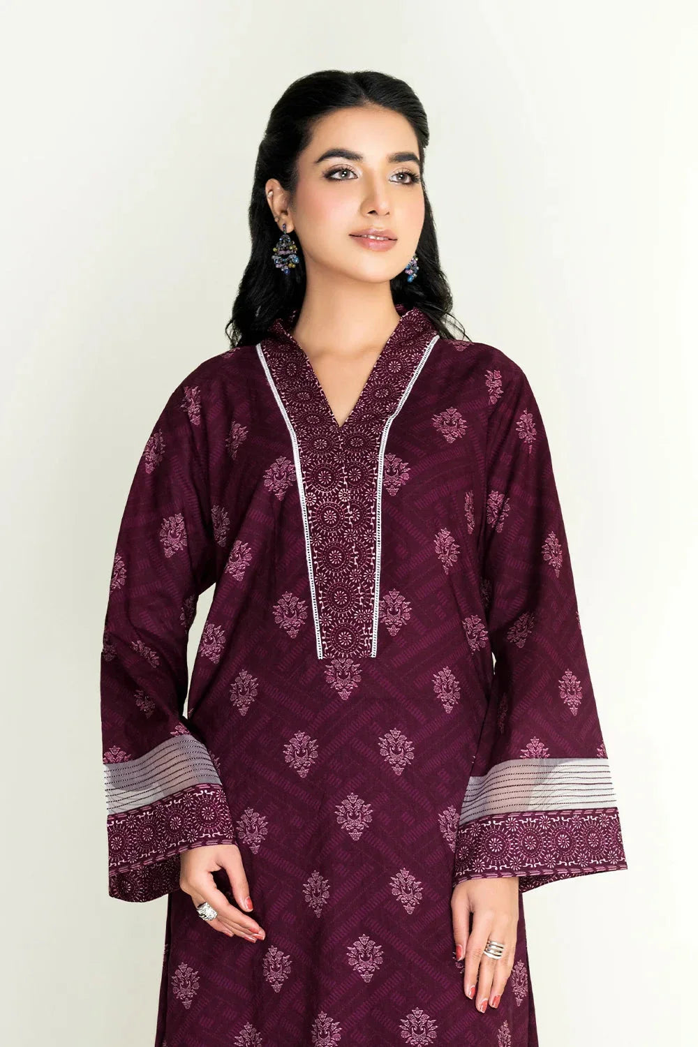 2PC Unstitched Printed Lawn Shirt and Trouser I KST-3831 Printed KHAS STORES 