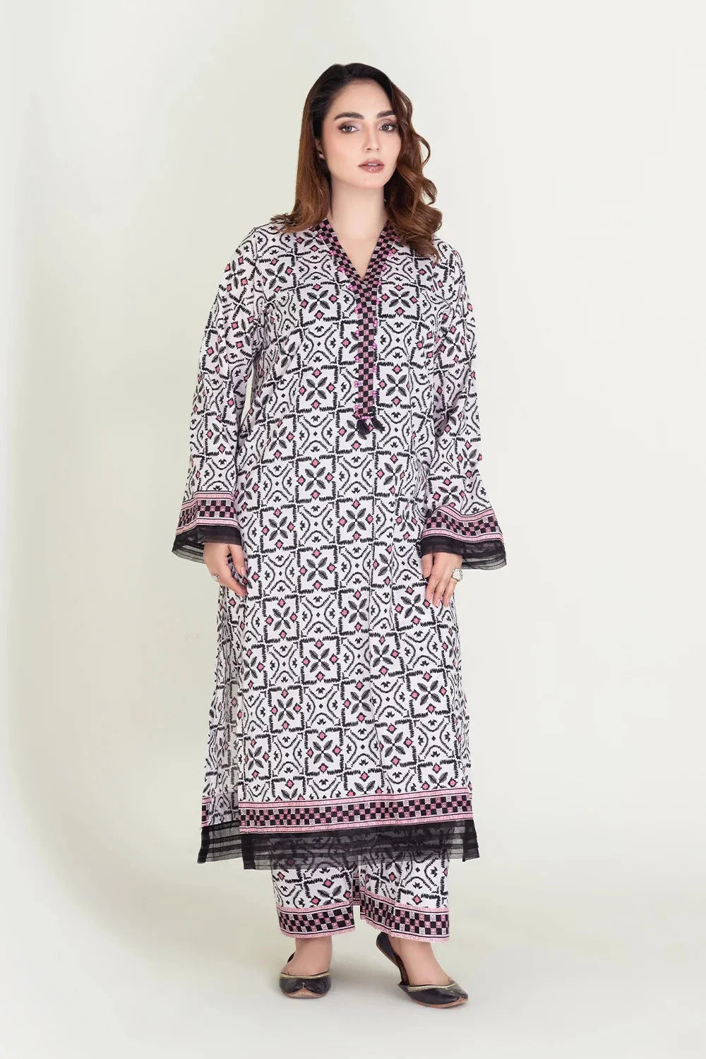 2PC Unstitched Printed Lawn Shirt and Trouser I KST-3832 B Printed KHAS STORES 