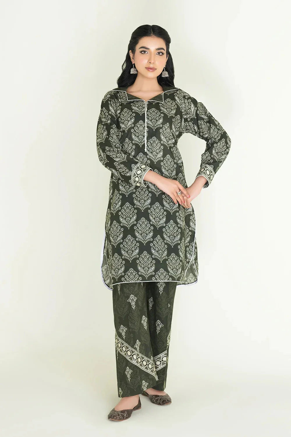 2PC Unstitched Printed Lawn Shirt and Trouser I KST-3834 Printed KHAS STORES 
