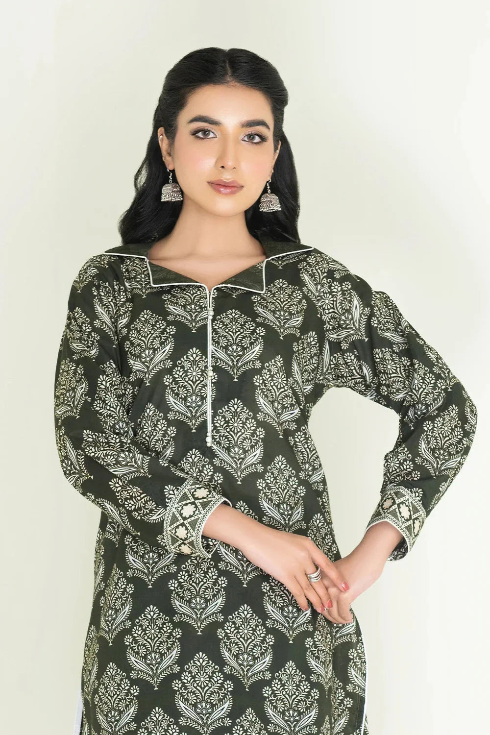 2PC Unstitched Printed Lawn Shirt and Trouser I KST-3834 Printed KHAS STORES 