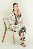 2PC Unstitched Printed Lawn Shirt and Trouser I KST-3836 Printed KHAS STORES 