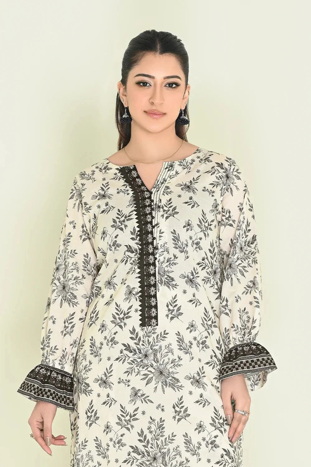 2PC Unstitched Printed Lawn Shirt and Trouser I KST-3836 Printed KHAS STORES 