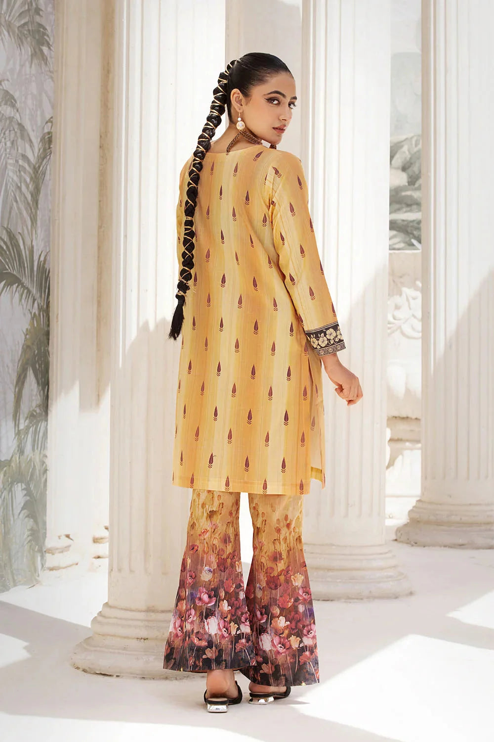 2PC Unstitched Printed Lawn Shirt and Trouser KST-2650 Printed KHAS STORES 