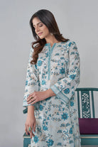 2PC Unstitched Printed Lawn Shirt and Trouser KST-3124 Printed KHAS STORES 