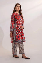 2PC Unstitched Printed Lawn Shirt and Trouser KST-3242 Printed KHAS STORES 