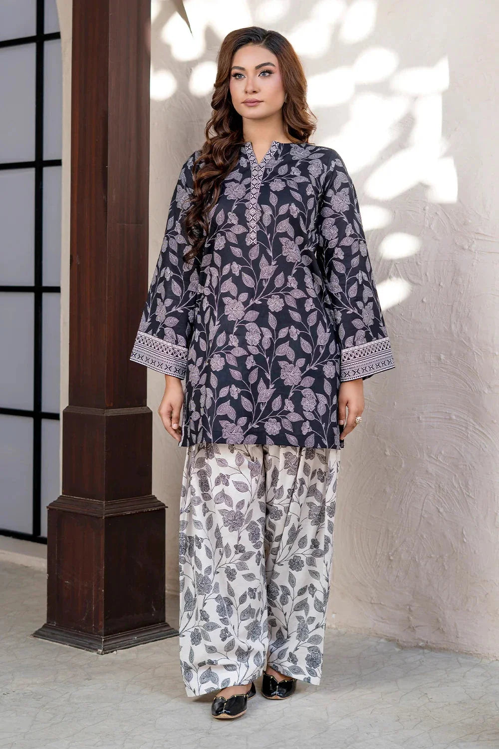 2PC Unstitched Printed Lawn Shirt and Trouser KST-4026 Printed KHAS STORES 