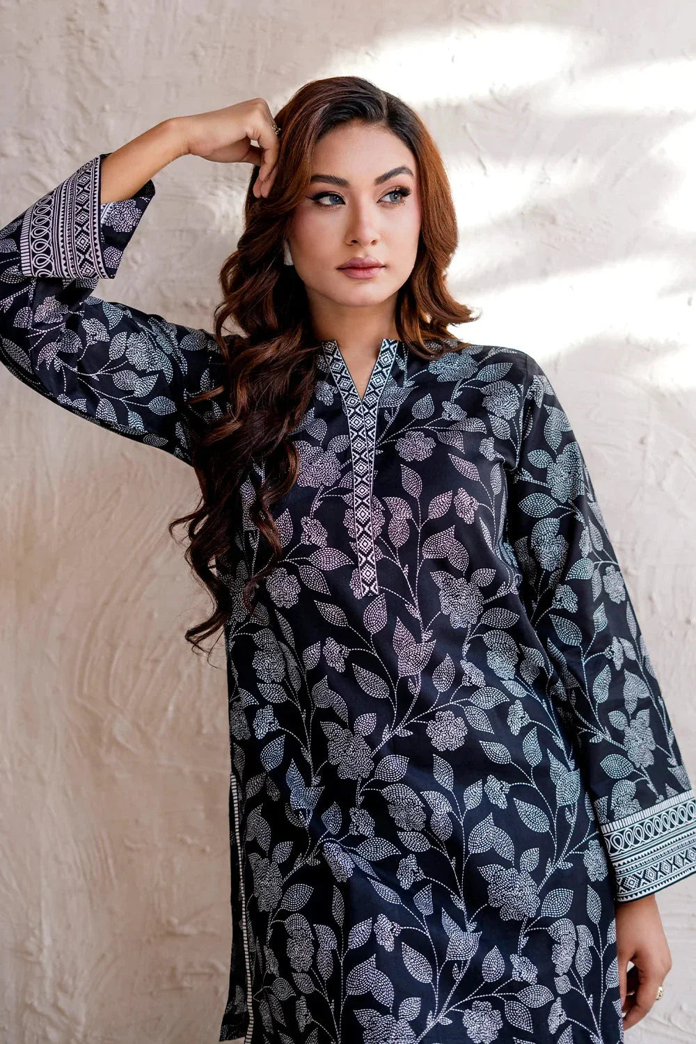 2PC Unstitched Printed Lawn Shirt and Trouser KST-4026 Printed KHAS STORES 
