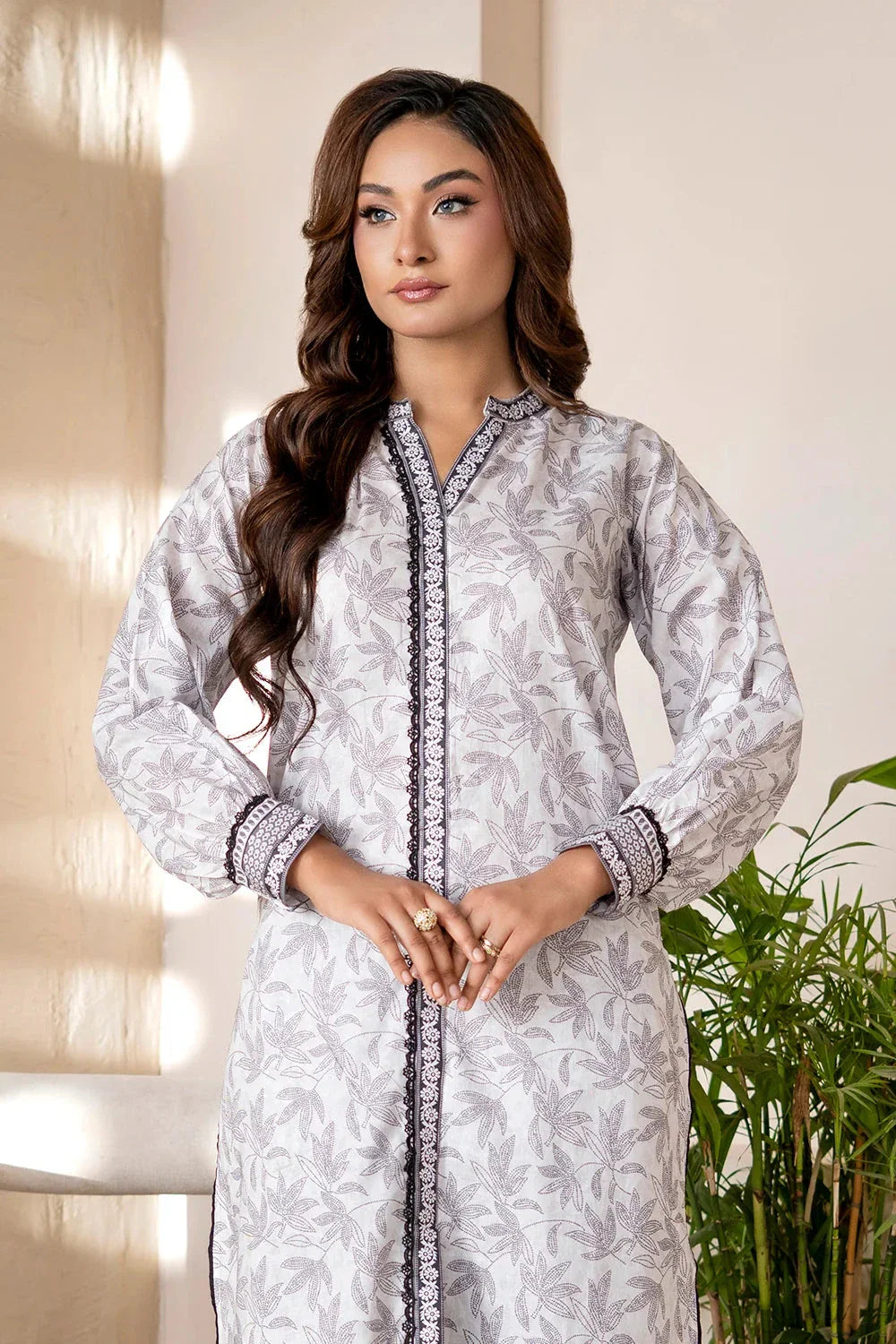 2PC Unstitched Printed Lawn Shirt and Trouser KST-4061 Printed KHAS STORES 