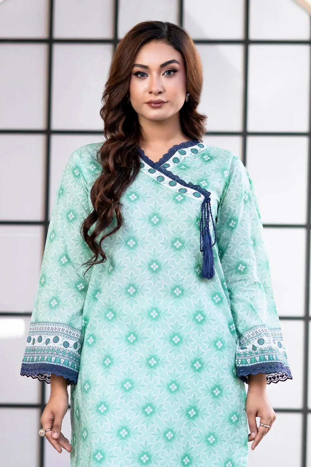 2PC Unstitched Printed Lawn Shirt and Trouser KST-4067 Printed KHAS STORES 