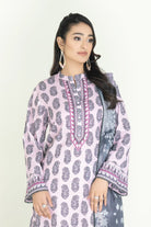 2PC Unstitched Printed Lawn Shirt & Dupatta | KSD-3814 Printed KHAS STORES 