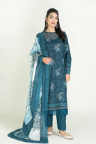 2PC Unstitched Printed Lawn Shirt & Dupatta | KSD-3815 Printed KHAS STORES 