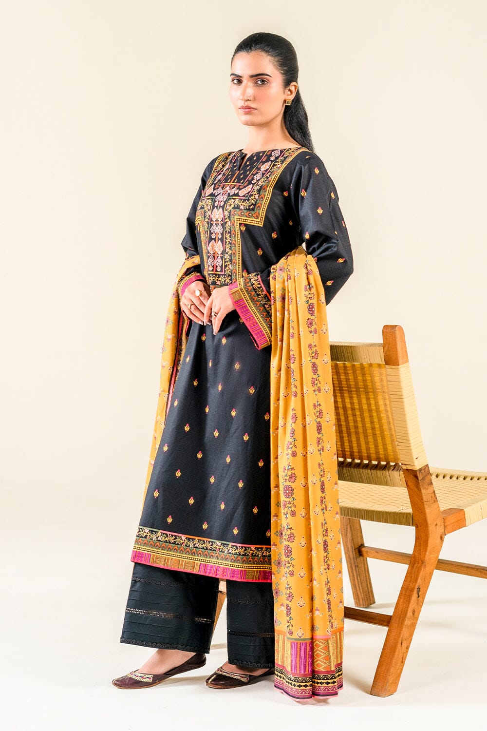 2PC Unstitched Printed Lawn Shirt & Dupatta | KSD-3820 Printed KHAS STORES 