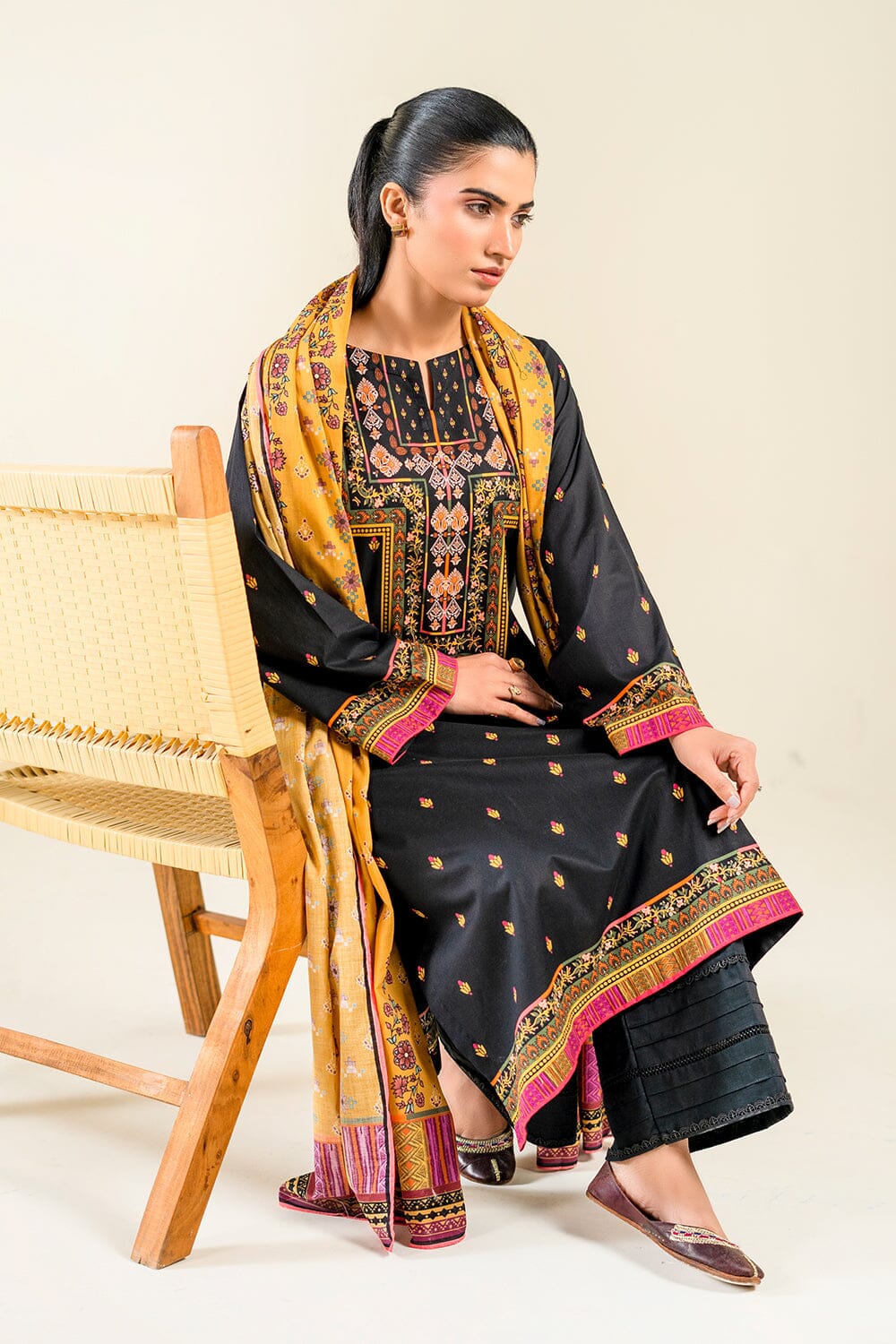 2PC Unstitched Printed Lawn Shirt & Dupatta | KSD-3820 Printed KHAS STORES 