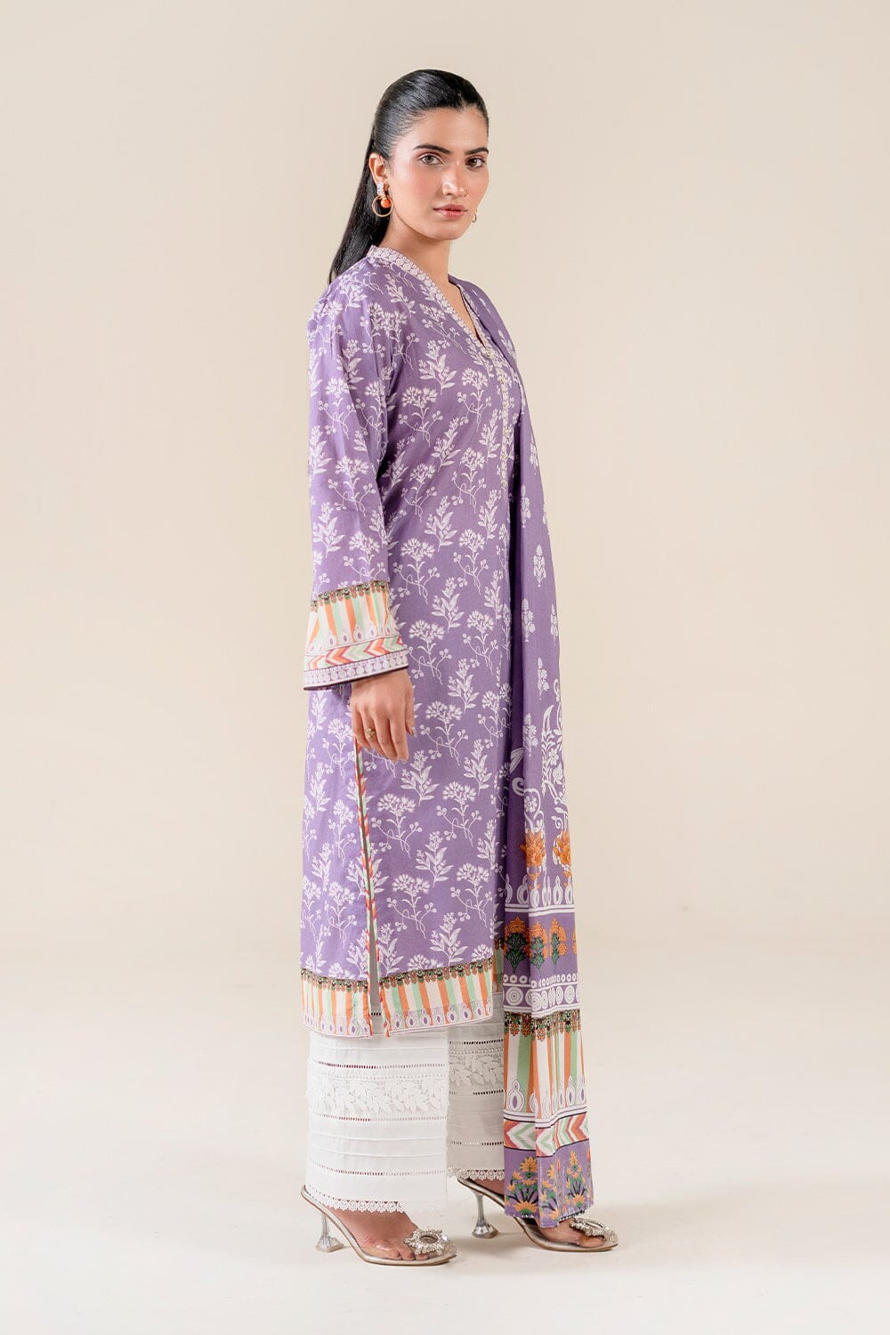 2PC Unstitched Printed Lawn Shirt & Dupatta | KSD-3823 Printed KHAS STORES 