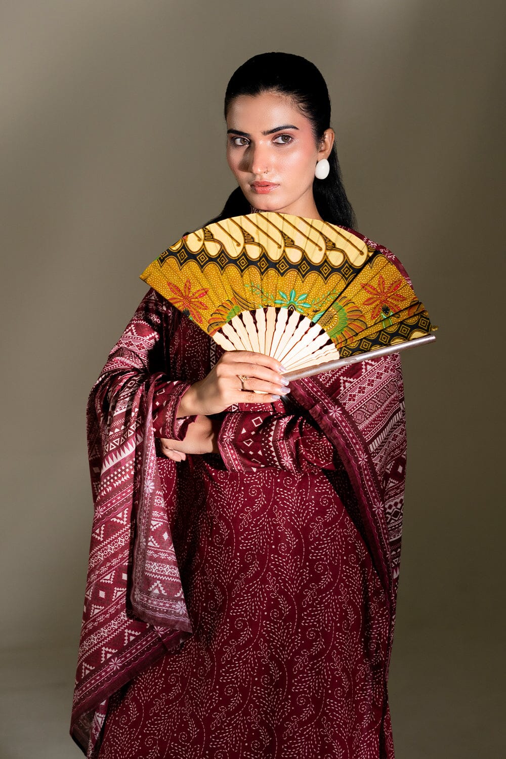 2PC Unstitched Printed Lawn Shirt & Dupatta | KSD-3825 Printed KHAS STORES 
