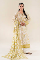 2PC Unstitched Printed Lawn Shirt & Dupatta | KSD-3827 Printed KHAS STORES 
