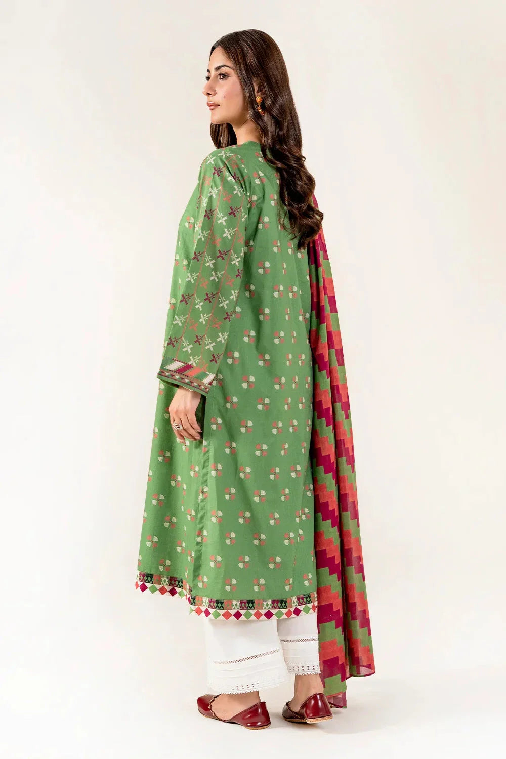 2PC Unstitched Printed Lawn Shirt & Dupatta | KSD-4049 Printed KHAS STORES 