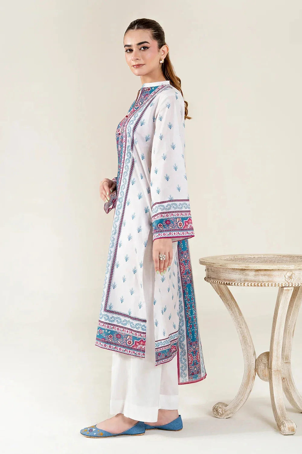 2PC Unstitched Printed Lawn Shirt & Dupatta | KSD-4058 Printed KHAS STORES 