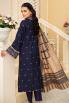 Shafaq SQ-34 : Unstitched Luxury Embroidered Dhanak 3PC