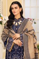 Shafaq SQ-34 : Unstitched Luxury Embroidered Dhanak 3PC