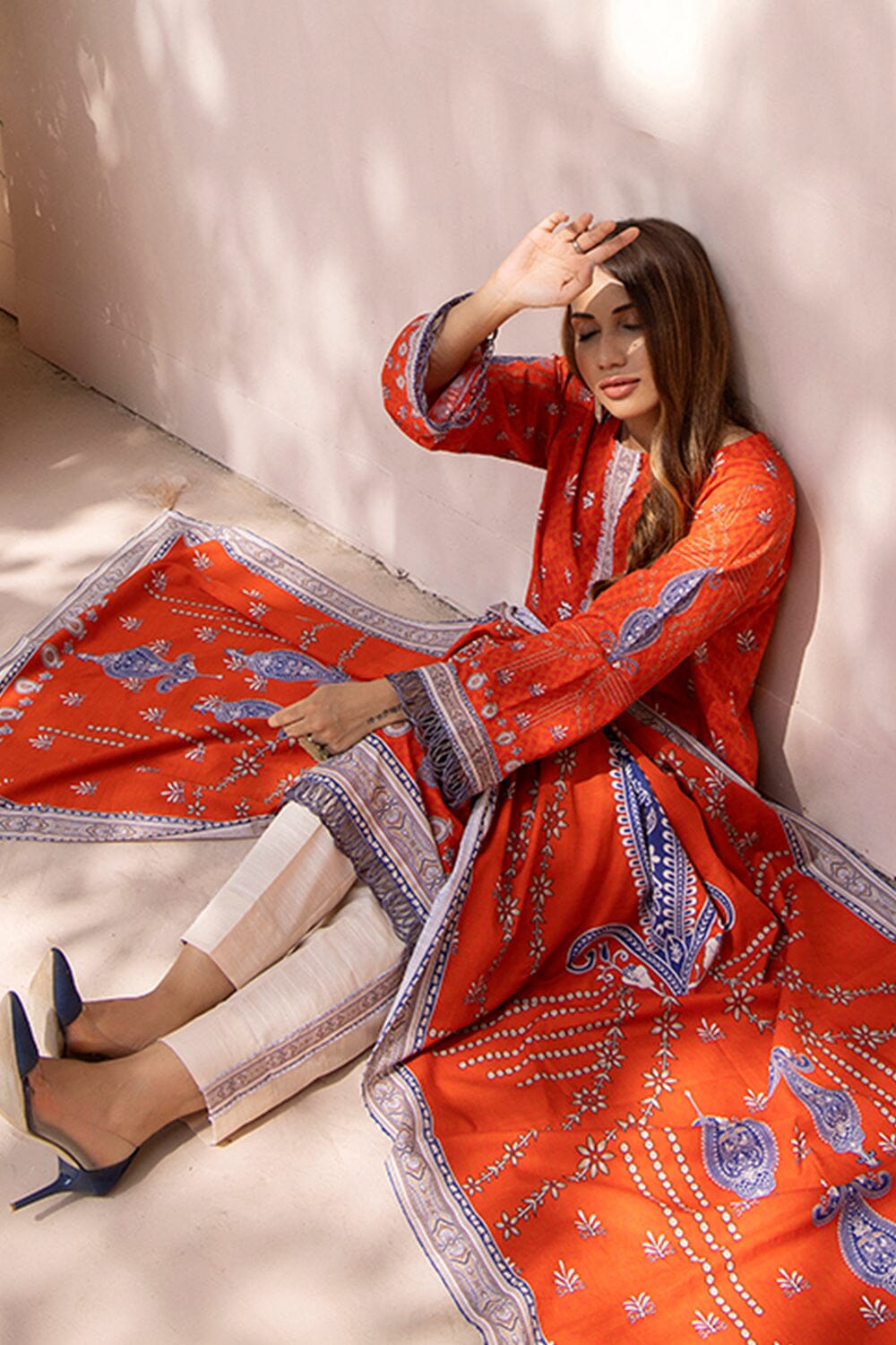 3 Pcs unstitched Khaddar SUIT KKH-2205 KHAS STORES 