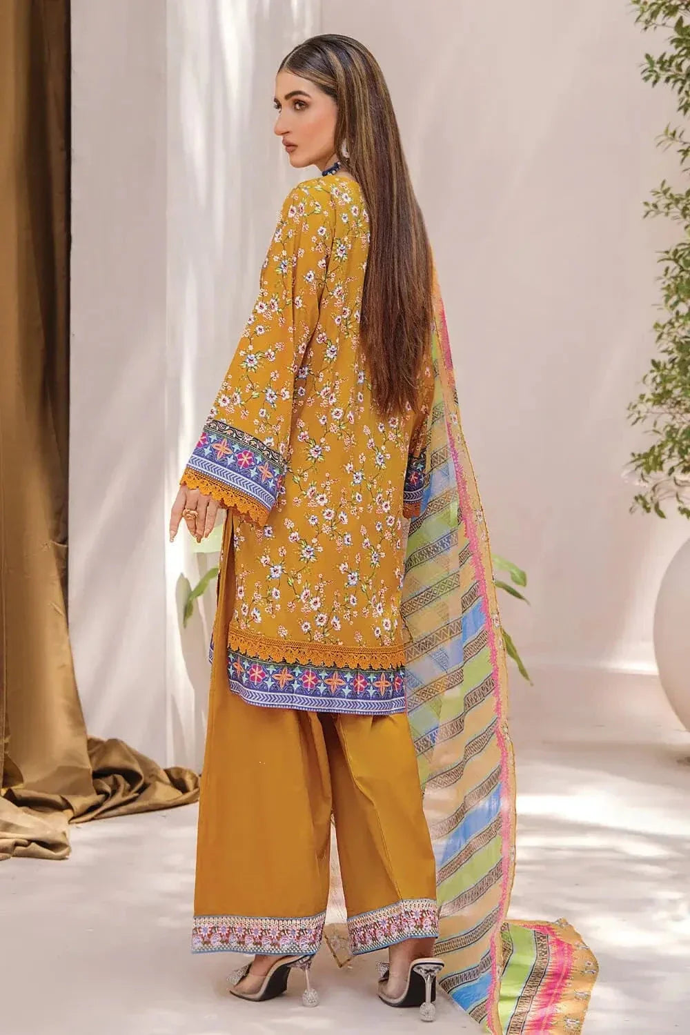 3 Piece Unstitched Emb Cambric Suit KOE-2181 KHAS STORES 