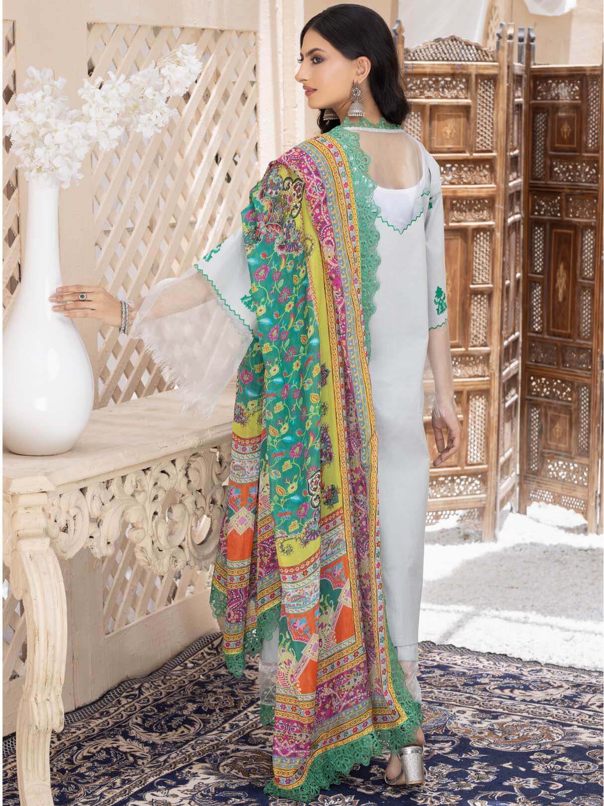 ROOHI - 3 PIECE EMBROIDERED UNSTITCHED LAWN