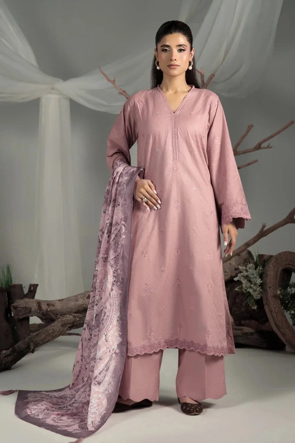 3PC Embroidered Cambric Suit | KCCE-4217 Printed KHAS STORES 