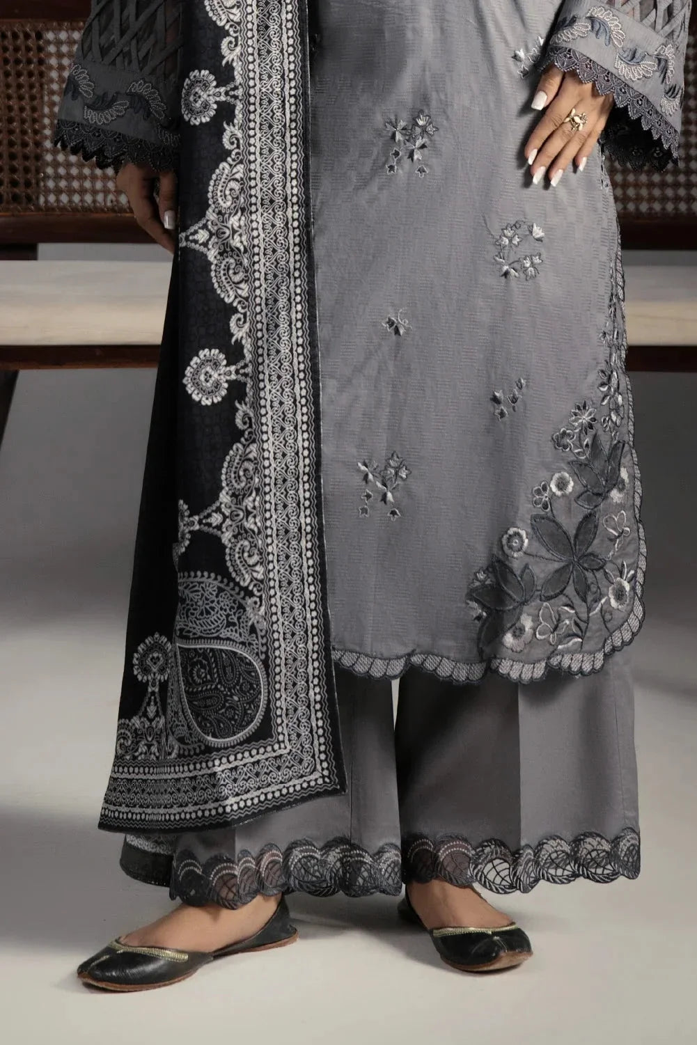 3PC Embroidered Cambric Suit | KCCE-4220 Embroidered KHAS STORES 