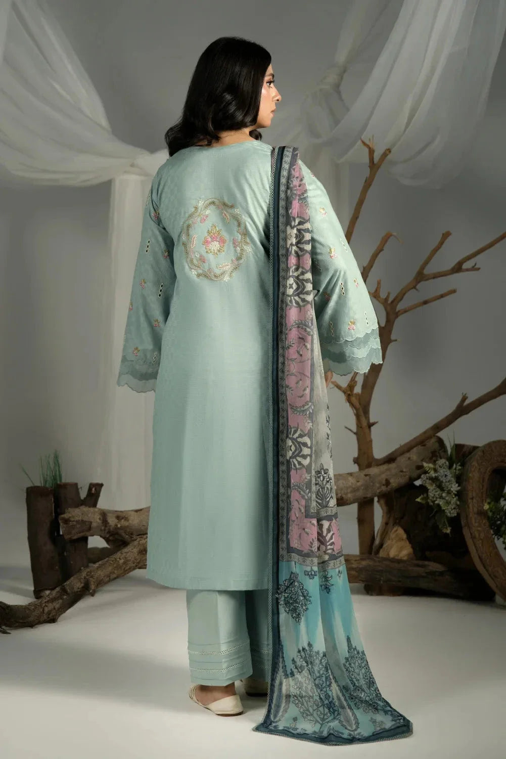 3PC Embroidered Cambric Suit | KCCE-4222 Embroidered KHAS STORES 