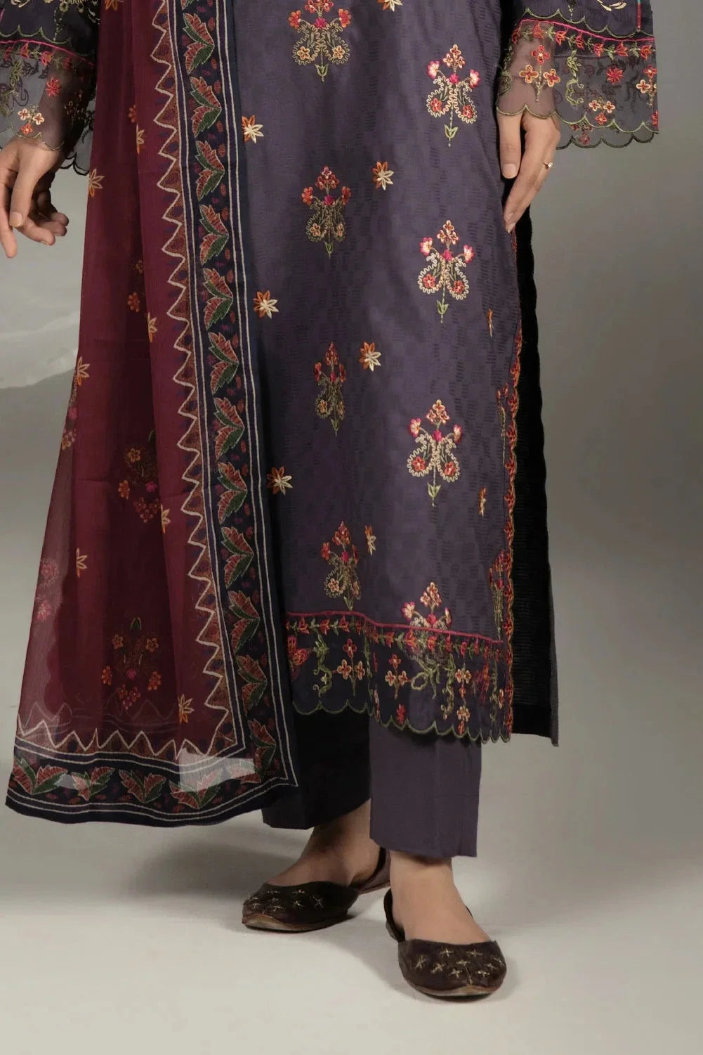 3PC Embroidered Cambric Suit | KCCE-4225 Embroidered KHAS STORES 