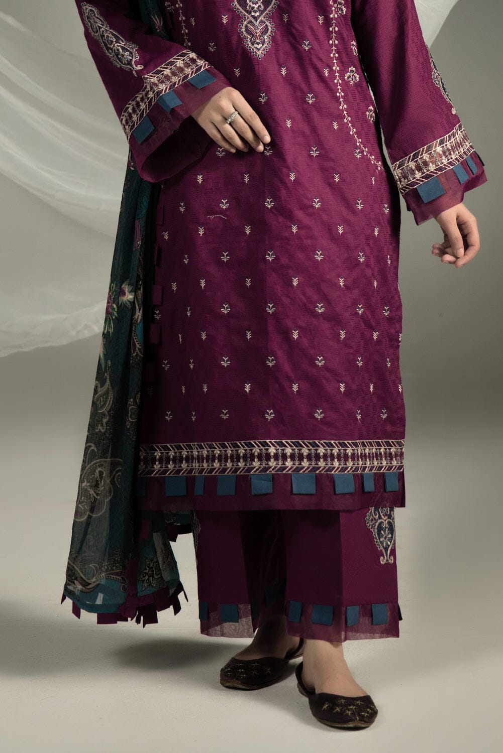 3PC Embroidered Cambric Suit | KCCE-4227 Embroidered KHAS STORES 