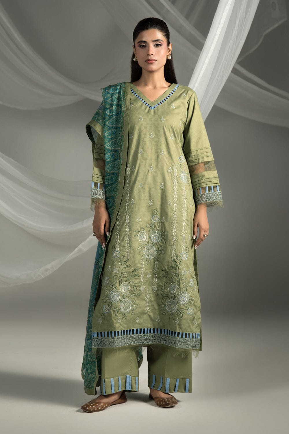 3PC Embroidered Cambric Suit | KCCE-4228 Embroidered KHAS STORES 