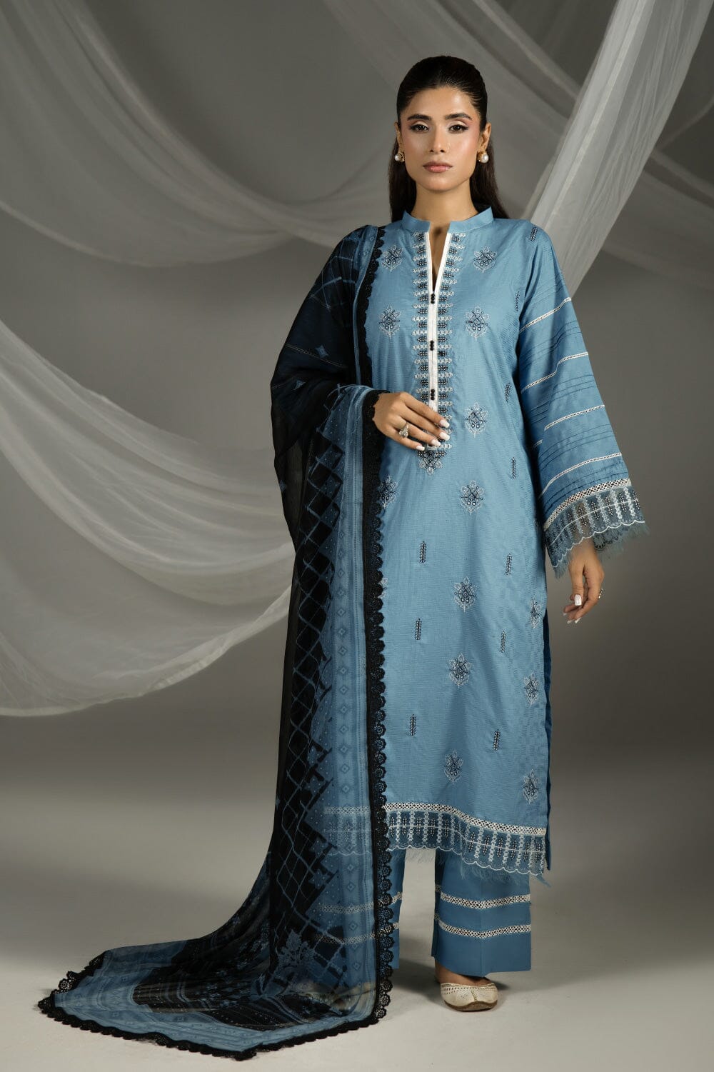 3PC Embroidered Cambric Suit | KCCE-4230 Embroidered KHAS STORES 
