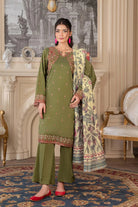 3PC Embroidered Unstitched Cambric Suit KCCE-3528 Embroidered KHAS STORES 
