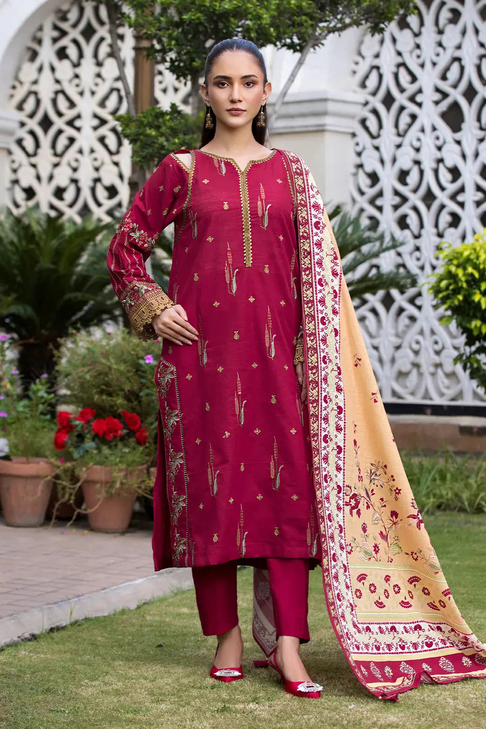 3PC Embroidered Unstitched Khaddar Suit KKE-2974 Embroidered KHAS STORES 