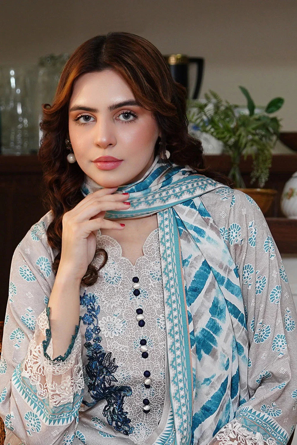 3PC Embroidered Unstitched Kotail Linen Suit KKTE-3604 Embroidered KHAS STORES 