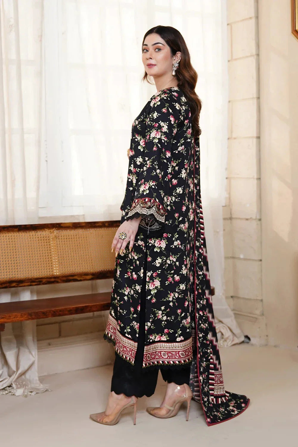 3PC Embroidered Unstitched Kotail Linen Suit KKTE-3605 Embroidered KHAS STORES 