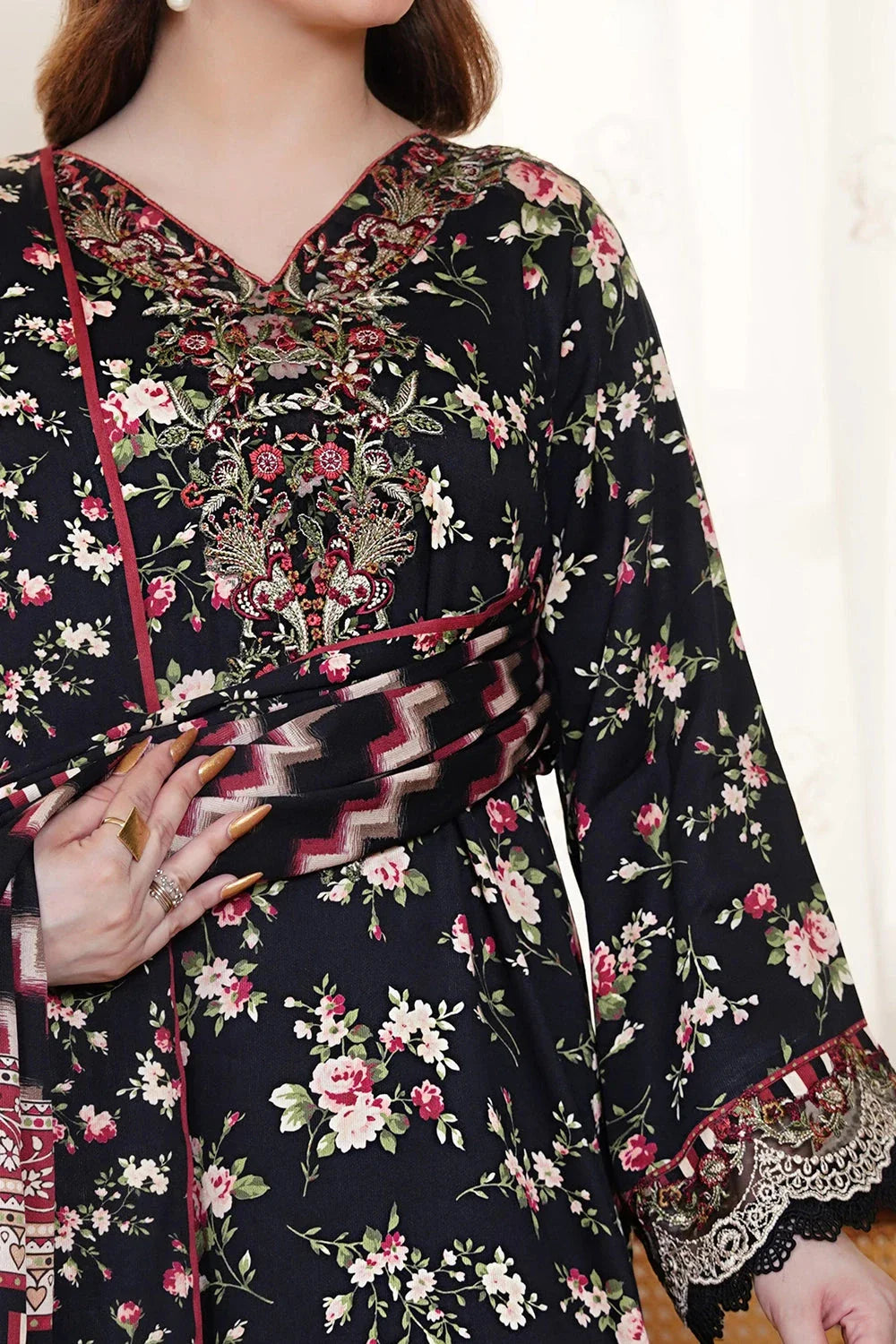 3PC Embroidered Unstitched Kotail Linen Suit KKTE-3605 Embroidered KHAS STORES 
