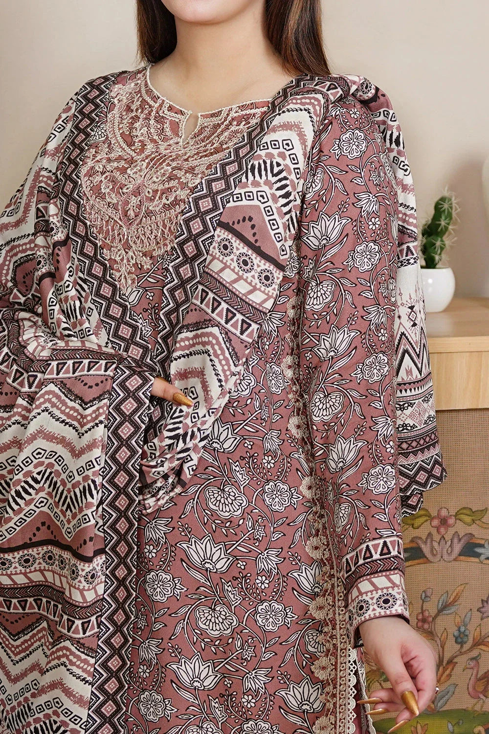 3PC Embroidered Unstitched Kotail Linen Suit KKTE-3606 Embroidered KHAS STORES 